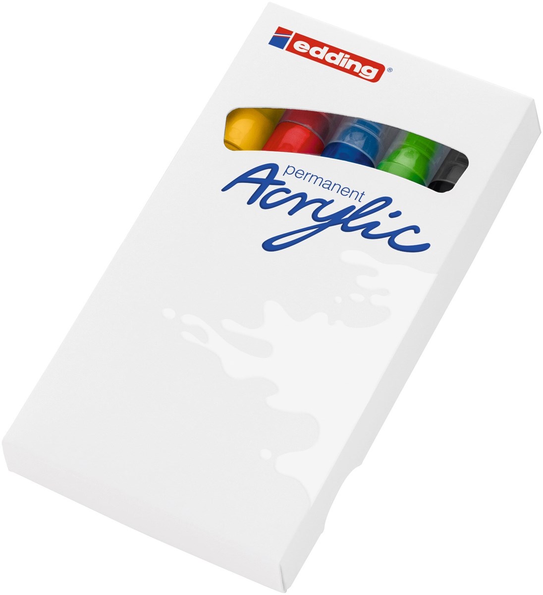 edding 5100 Acrylmarker medium 5er Set sortiert basic, Rundspitze 2-3 mm (Art.-Nr.: 4-5100-5)