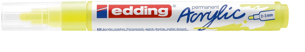 edding 5100 Acrylmarker medium neongelb, Rundspitze 2-3 mm (Art.-Nr.: 4-5100065)
