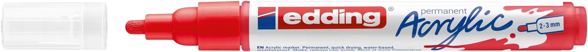edding 5100 Acrylmarker medium verkehrsrot, Rundspitze 2-3 mm (Art.-Nr.: 4-5100902)