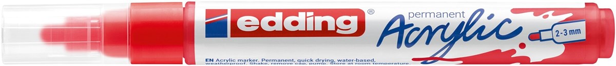 edding 5100 Acrylmarker medium verkehrsrot, Rundspitze 2-3 mm (Art.-Nr.: 4-5100902)