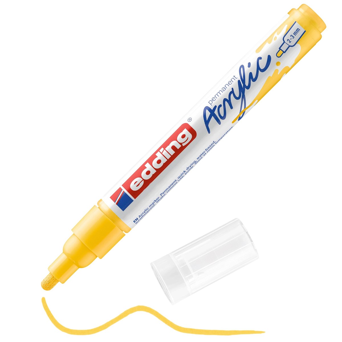 edding 5100 Acrylmarker medium verkehrsgelb, Rundspitze 2-3 mm (Art.-Nr.: 4-5100905)