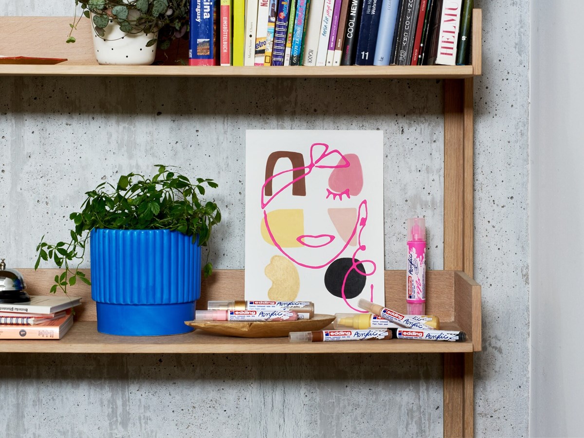 edding 5100 Acrylmarker medium verkehrsgelb, Rundspitze 2-3 mm (Art.-Nr.: 4-5100905)