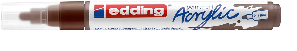 edding 5100 Acrylmarker medium schokoladenbraun, Rundspitze 2-3 mm (Art.-Nr.: 4-5100907)