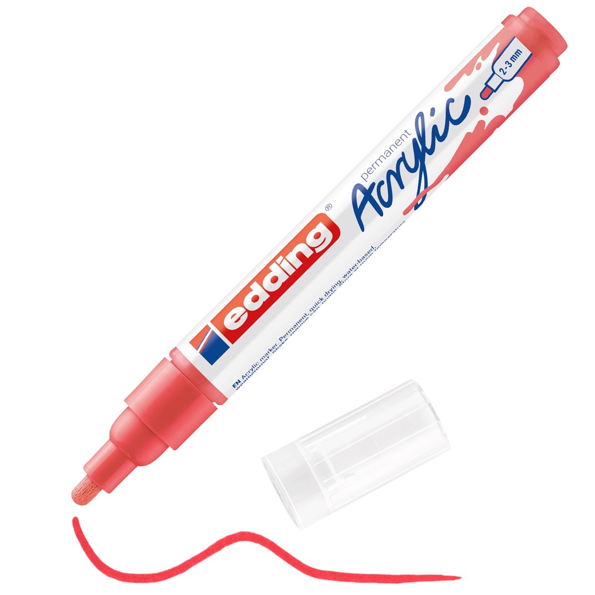 edding 5100 Acrylmarker medium koralle, Rundspitze 2-3 mm (Art.-Nr.: 4-5100913)
