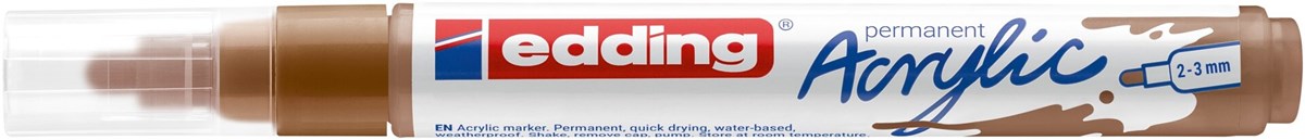 edding 5100 Acrylmarker medium haselnuss, Rundspitze 2-3 mm (Art.-Nr.: 4-5100919)
