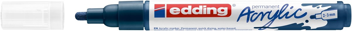 edding 5100 Acrylmarker medium elegant nachtblau, Rundspitze 2-3 mm (Art.-Nr.: 4-5100933)