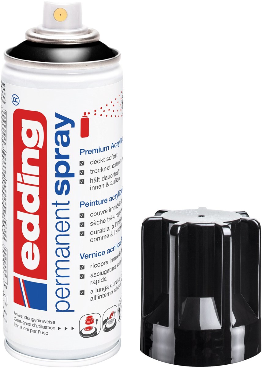 edding 5200 Permanentspray tiefschwarz glänzend (Art.-Nr.: 4-5200951)
