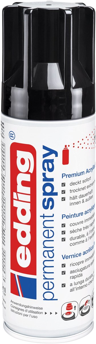 edding 5200 Permanentspray tiefschwarz glänzend (Art.-Nr.: 4-5200951)
