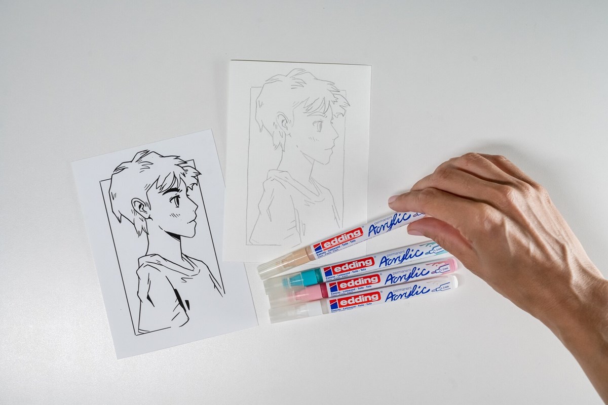 edding 5300 Manga Stifte Kreativset, 5er Set (Art.-Nr.: 4-5300-1800-5-1)
