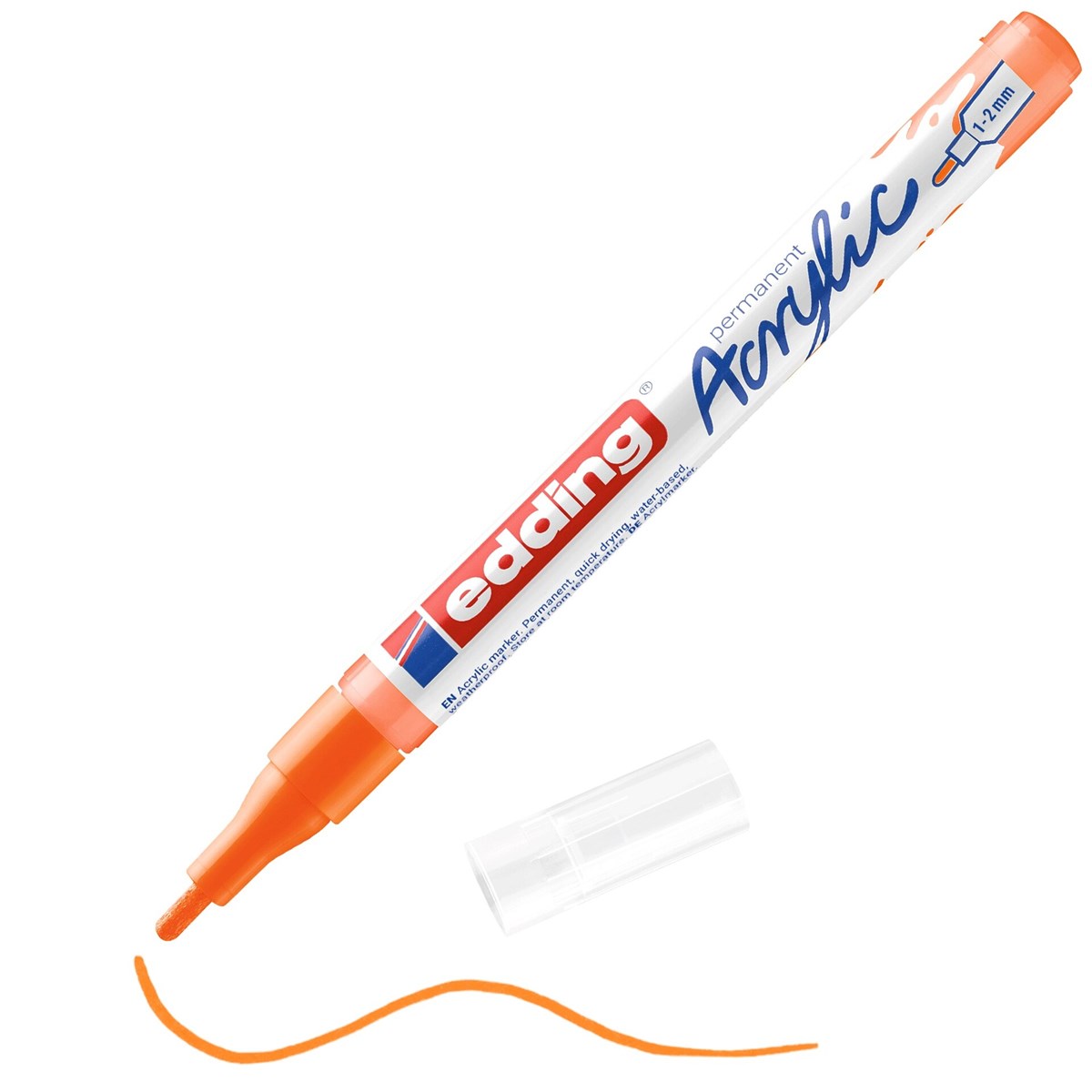 edding 5300 Acrylmarker fein neonorange, Rundspitze 1-2 mm (Art.-Nr.: 4-5300066)