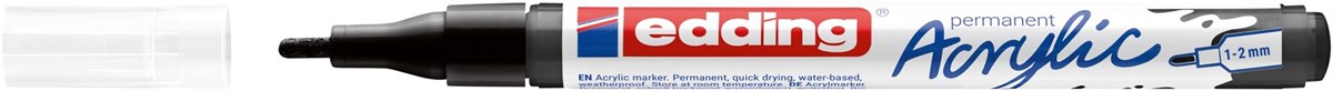 edding 5300 Acrylmarker fein schwarz, Rundspitze 1-2 mm (Art.-Nr.: 4-5300901)