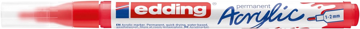 edding 5300 Acrylmarker fein verkehrsrot, Rundspitze 1-2 mm (Art.-Nr.: 4-5300902)