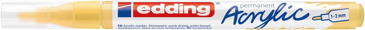 edding 5300 Acrylmarker fein pastellgelb matt, Rundspitze 1-2 mm (Art.-Nr.: 4-5300915)