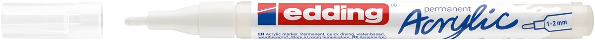 edding 5300 Acrylmarker fein verkehrsweiß, Rundspitze 1-2 mm (Art.-Nr.: 4-5300922)