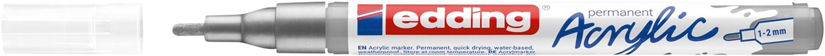edding 5300 Acrylmarker fein silber, Rundspitze 1-2 mm (Art.-Nr.: 4-5300923)