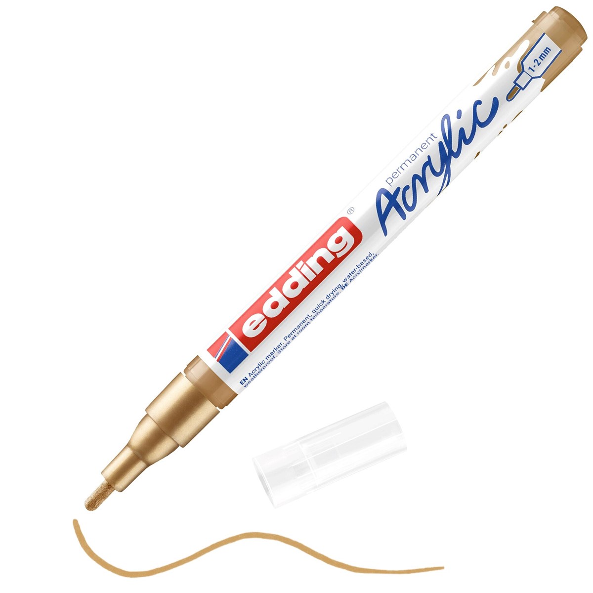 edding 5300 Acrylmarker fein reichgold, Rundspitze 1-2 mm (Art.-Nr.: 4-5300924)