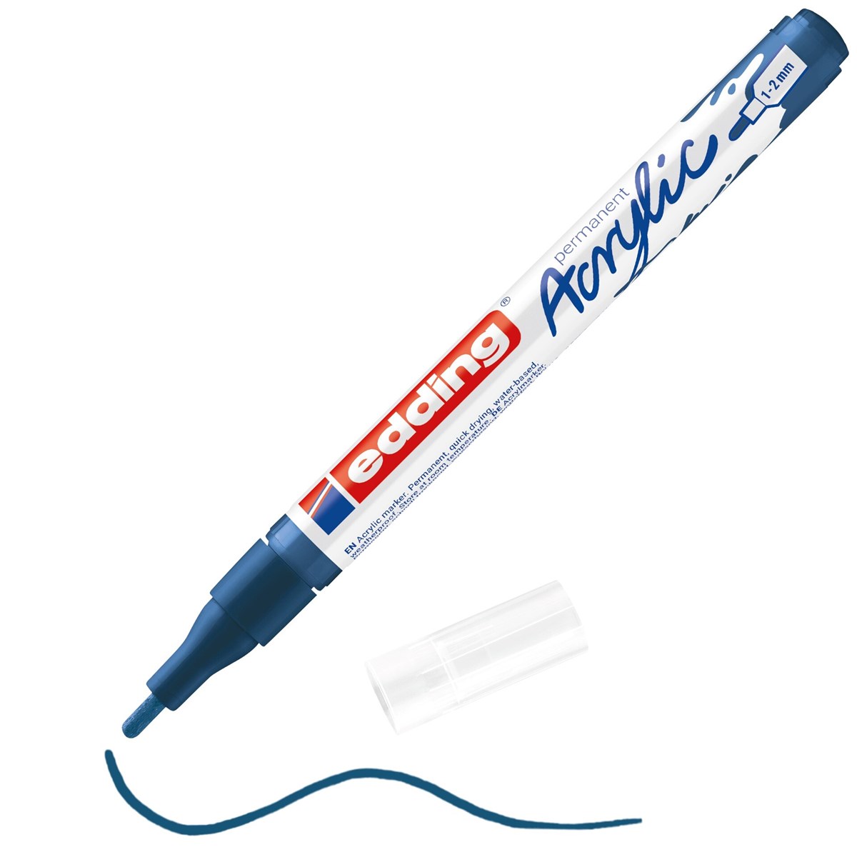 edding 5300 Acrylmarker fein elegant nachtblau matt, Rundspitze 1-2 mm (Art.-Nr.: 4-5300933)