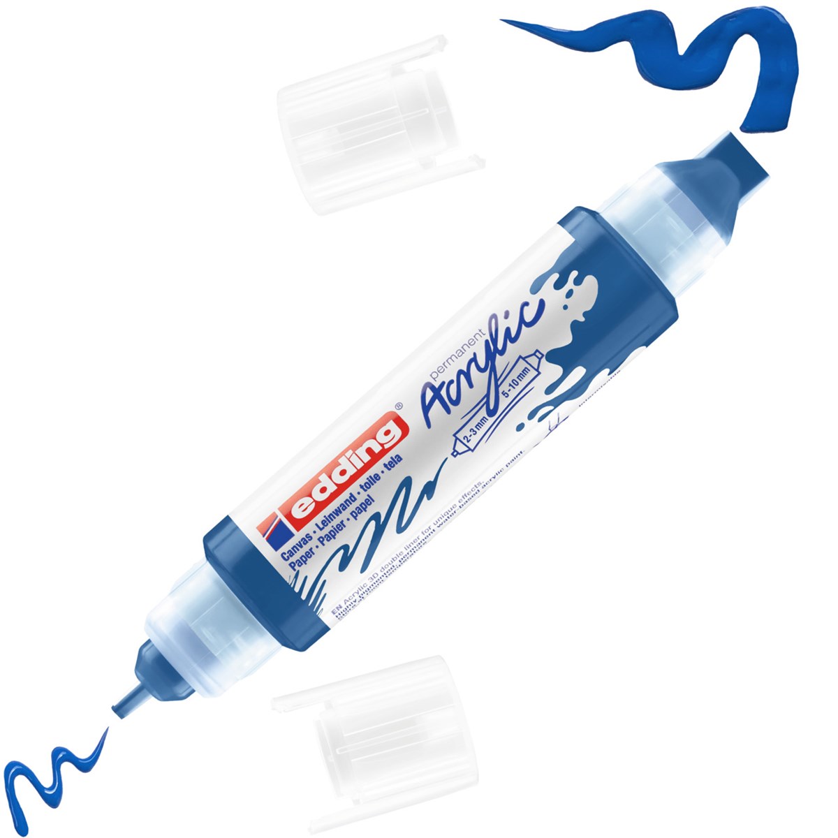 edding 5400 Acryl 3D Double Liner enzianblau, Tubenspitze 2-3 mm + 5-10 mm (Art.-Nr.: 4-5400903)