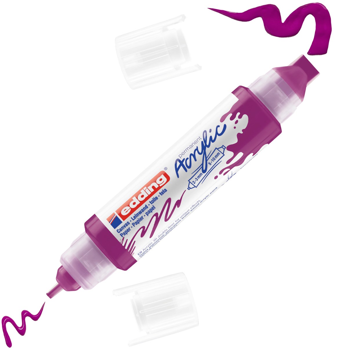 edding 5400 Acryl 3D Double Liner beere, Tubenspitze 2-3 mm + 5-10 mm (Art.-Nr.: 4-5400910)