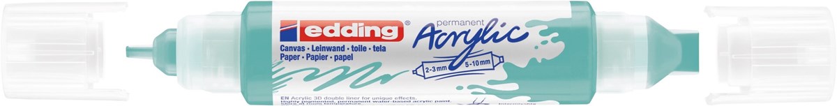 edding 5400 Acryl 3D Double Liner opulent türkis, Tubenspitze 2-3 mm + 5-10 mm (Art.-Nr.: 4-5400934)