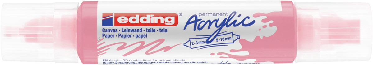 edding 5400 Acryl 3D Double Liner edel mauve, Tubenspitze 2-3 mm + 5-10 mm (Art.-Nr.: 4-5400935)