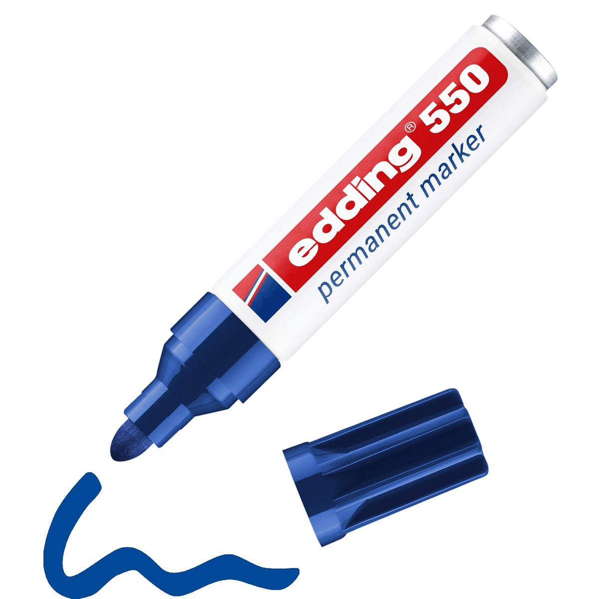 edding 550 Permanentmarker blau, Rundspitze 3-4 mm (Art.-Nr.: 4-550003)
