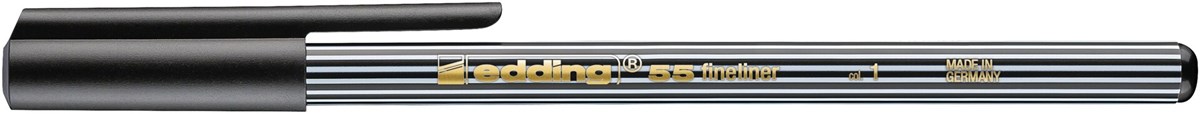 edding 55 Fineliner schwarz, Kunststoffspitze 0,3 mm (Art.-Nr.: 4-55001)