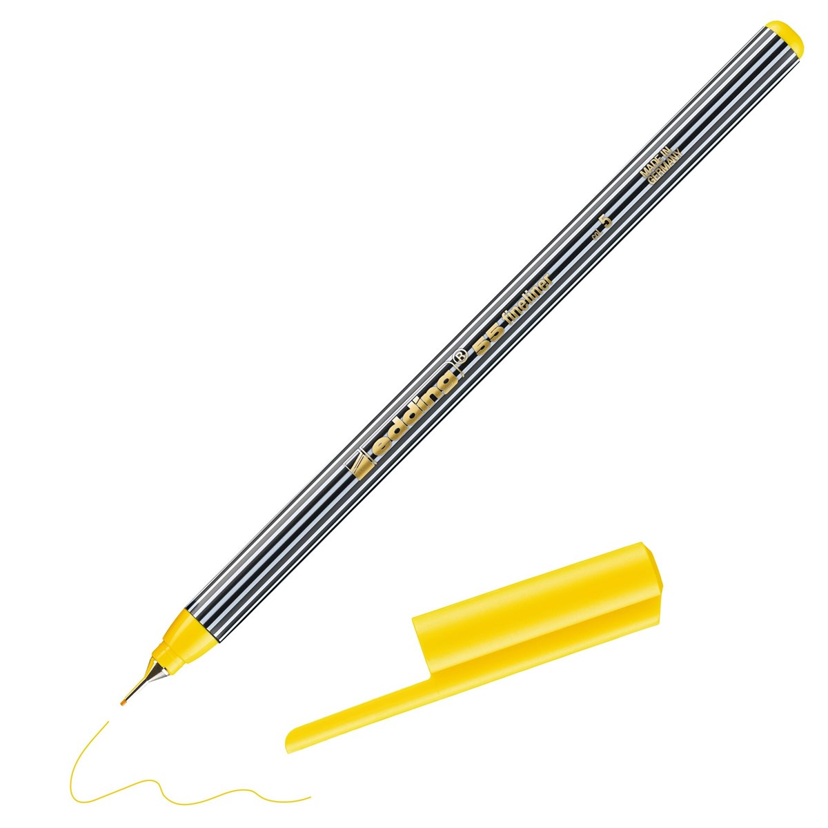 edding 55 Fineliner gelb, Kunststoffspitze 0,3 mm (Art.-Nr.: 4-55005)