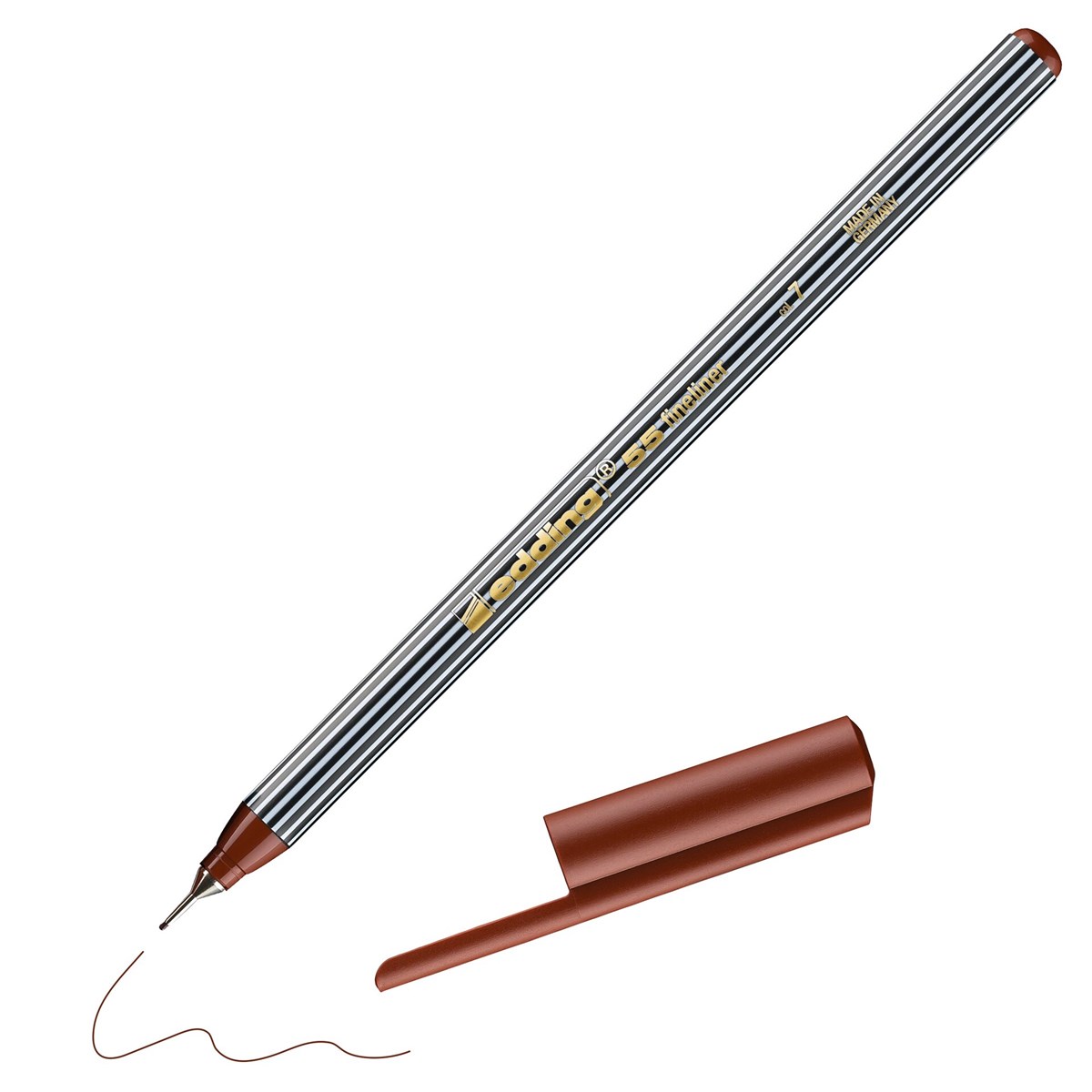 edding 55 Fineliner braun, Kunststoffspitze 0,3 mm (Art.-Nr.: 4-55007)