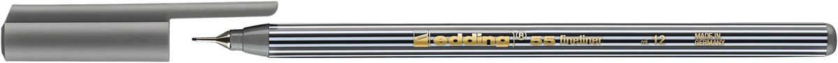 edding 55 Fineliner grau, Kunststoffspitze 0,3 mm (Art.-Nr.: 4-55012)