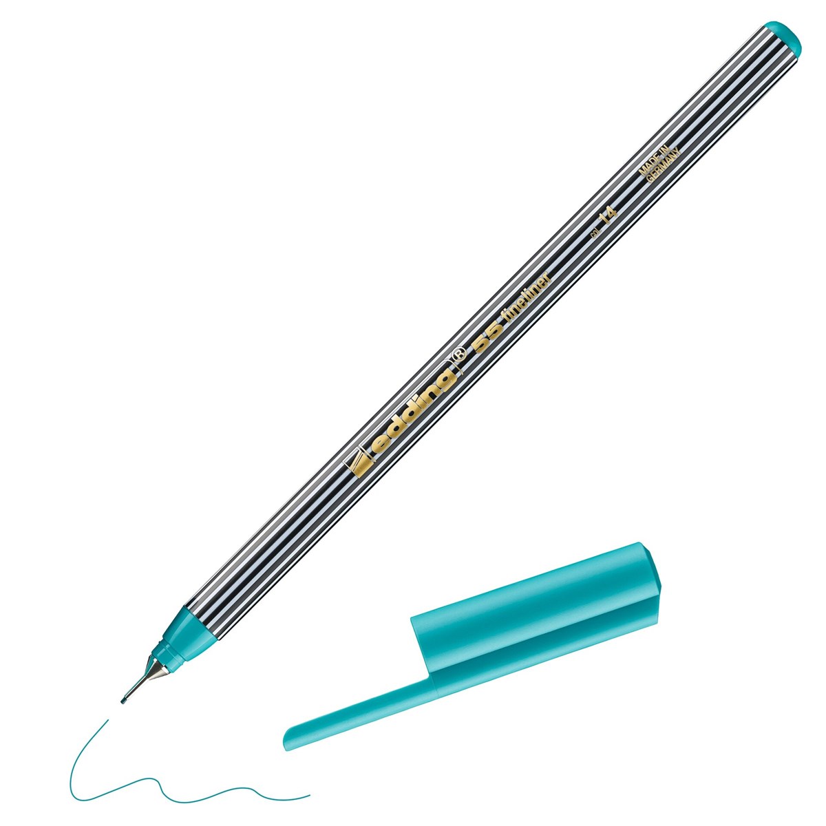 edding 55 Fineliner türkis, Kunststoffspitze 0,3 mm (Art.-Nr.: 4-55014)