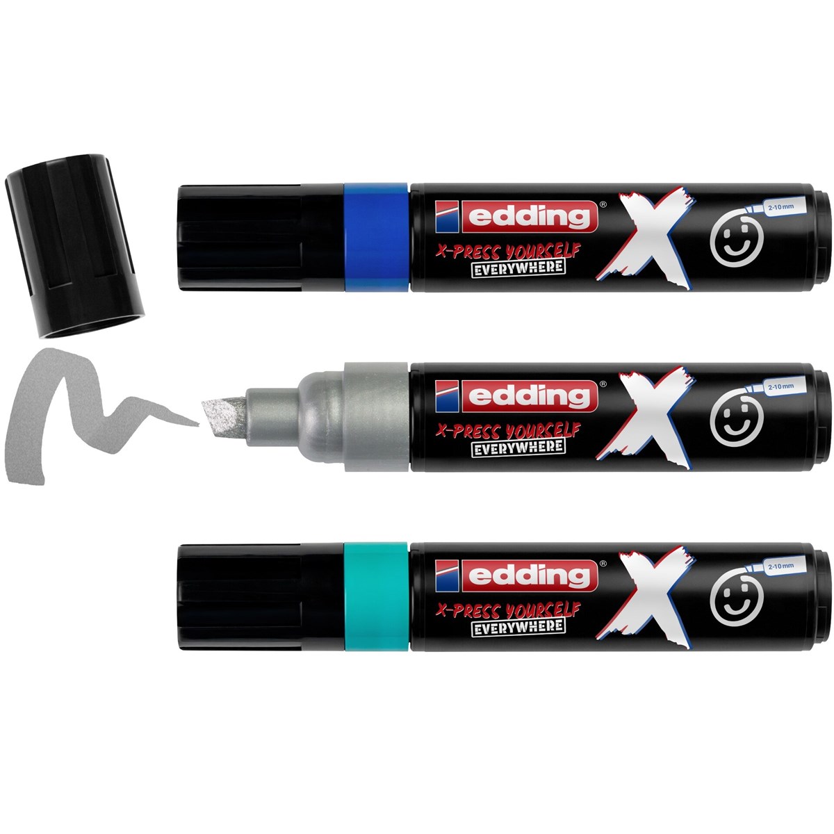 edding 6900 X Multi Marker, Ocean Color Set, 3 Acrylstifte, Keilspitze 2-10 mm (Art.-Nr.: 4-6900-3-1)
