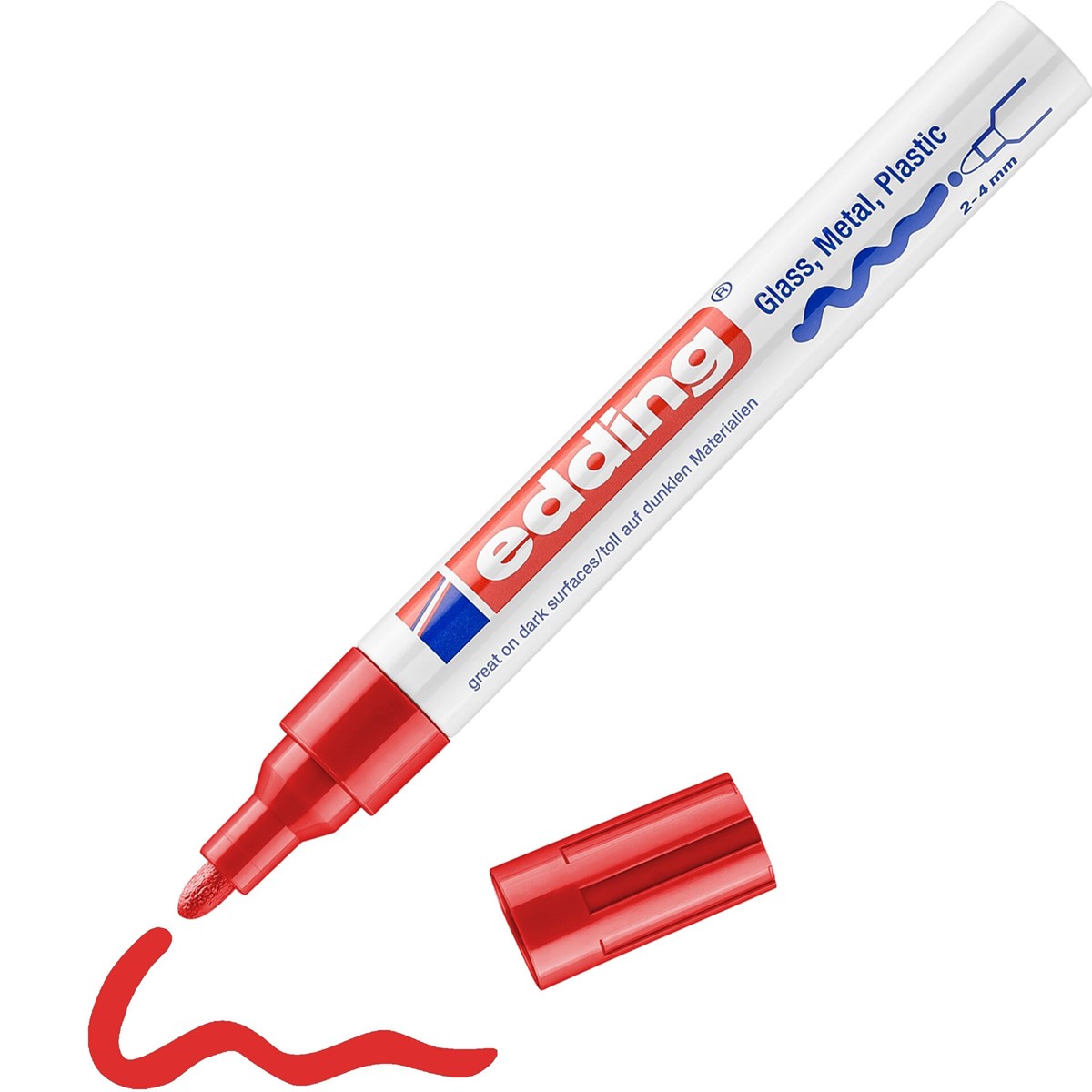edding 750 creative Glanzlack-Marker rot, Rundspitze 2-4 mm (Art.-Nr.: 4-750-9-002)