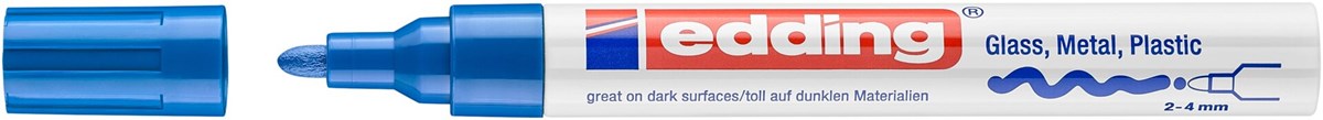 edding 750 creative Glanzlack-Marker blau, Rundspitze 2-4 mm (Art.-Nr.: 4-750-9-003)