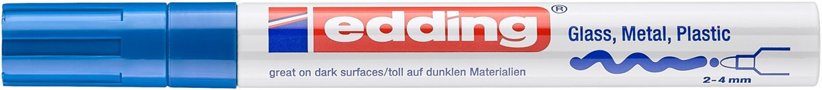 edding 750 creative Glanzlack-Marker blau, Rundspitze 2-4 mm (Art.-Nr.: 4-750-9-003)