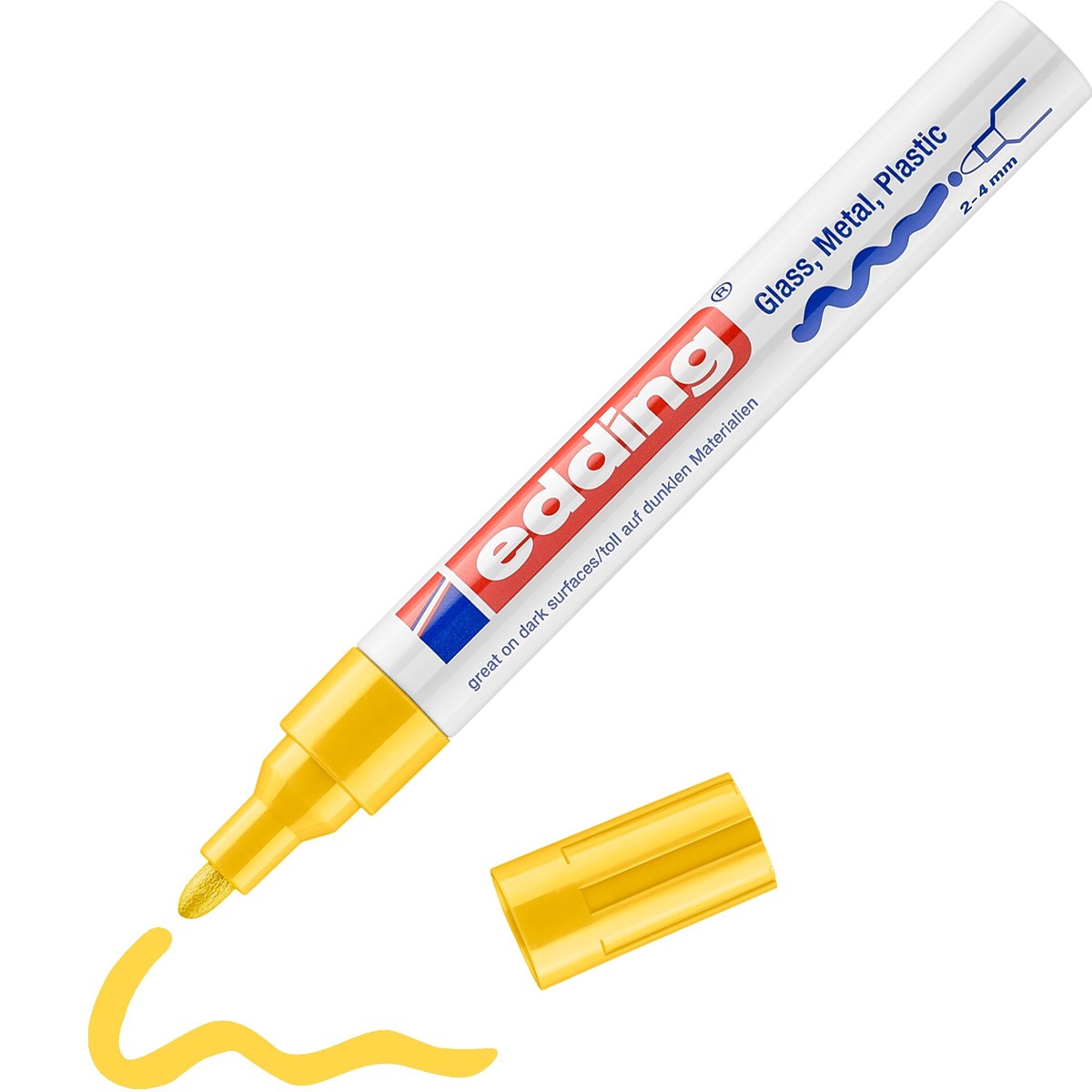 edding 750 creative Glanzlack-Marker gelb, Rundspitze 2-4 mm (Art.-Nr.: 4-750-9-005)
