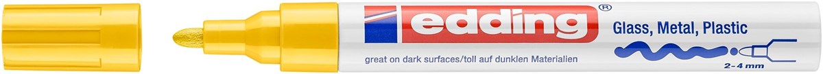 edding 750 creative Glanzlack-Marker gelb, Rundspitze 2-4 mm (Art.-Nr.: 4-750-9-005)