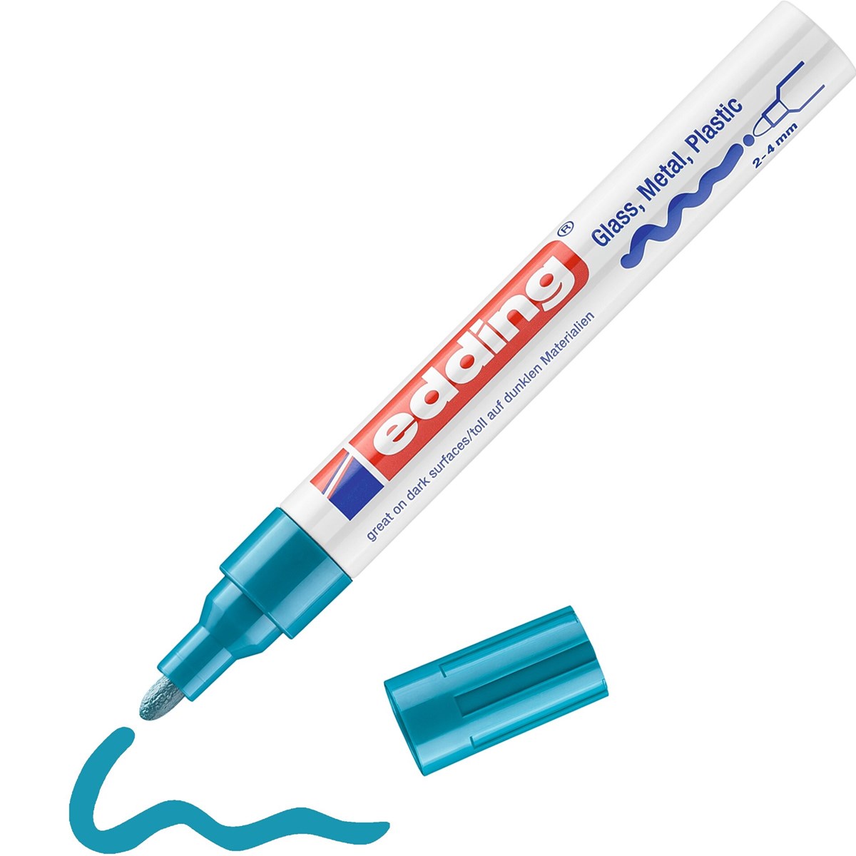 edding 750 creative Glanzlack-Marker hellblau, Rundspitze 2-4 mm (Art.-Nr.: 4-750-9-010)