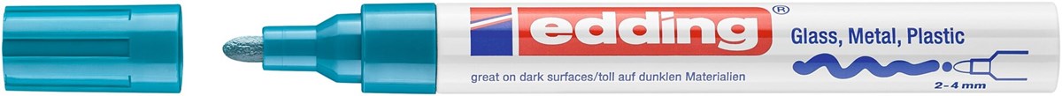 edding 750 creative Glanzlack-Marker hellblau, Rundspitze 2-4 mm (Art.-Nr.: 4-750-9-010)
