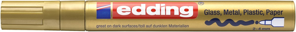 edding 750 creative Glanzlack-Marker gold, Rundspitze 2-4 mm (Art.-Nr.: 4-750-9-053)