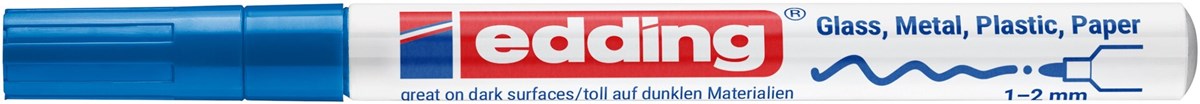 edding 751 creative Glanzlack-Marker blau, Rundspitze 1-2 mm (Art.-Nr.: 4-751-9-003)