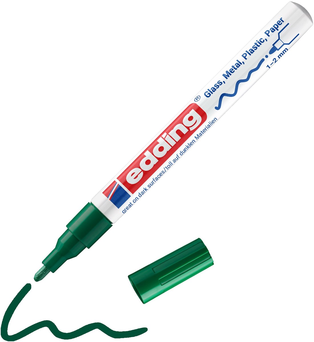 edding 751 creative Glanzlack-Marker grün, Rundspitze 1-2 mm (Art.-Nr.: 4-751-9-004)