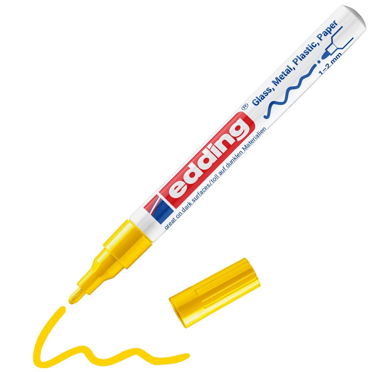 edding 751 creative Glanzlack-Marker gelb, Rundspitze 1-2 mm (Art.-Nr.: 4-751-9-005)
