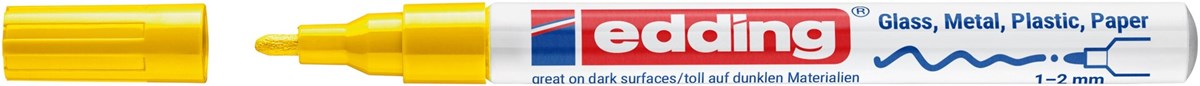 edding 751 creative Glanzlack-Marker gelb, Rundspitze 1-2 mm (Art.-Nr.: 4-751-9-005)