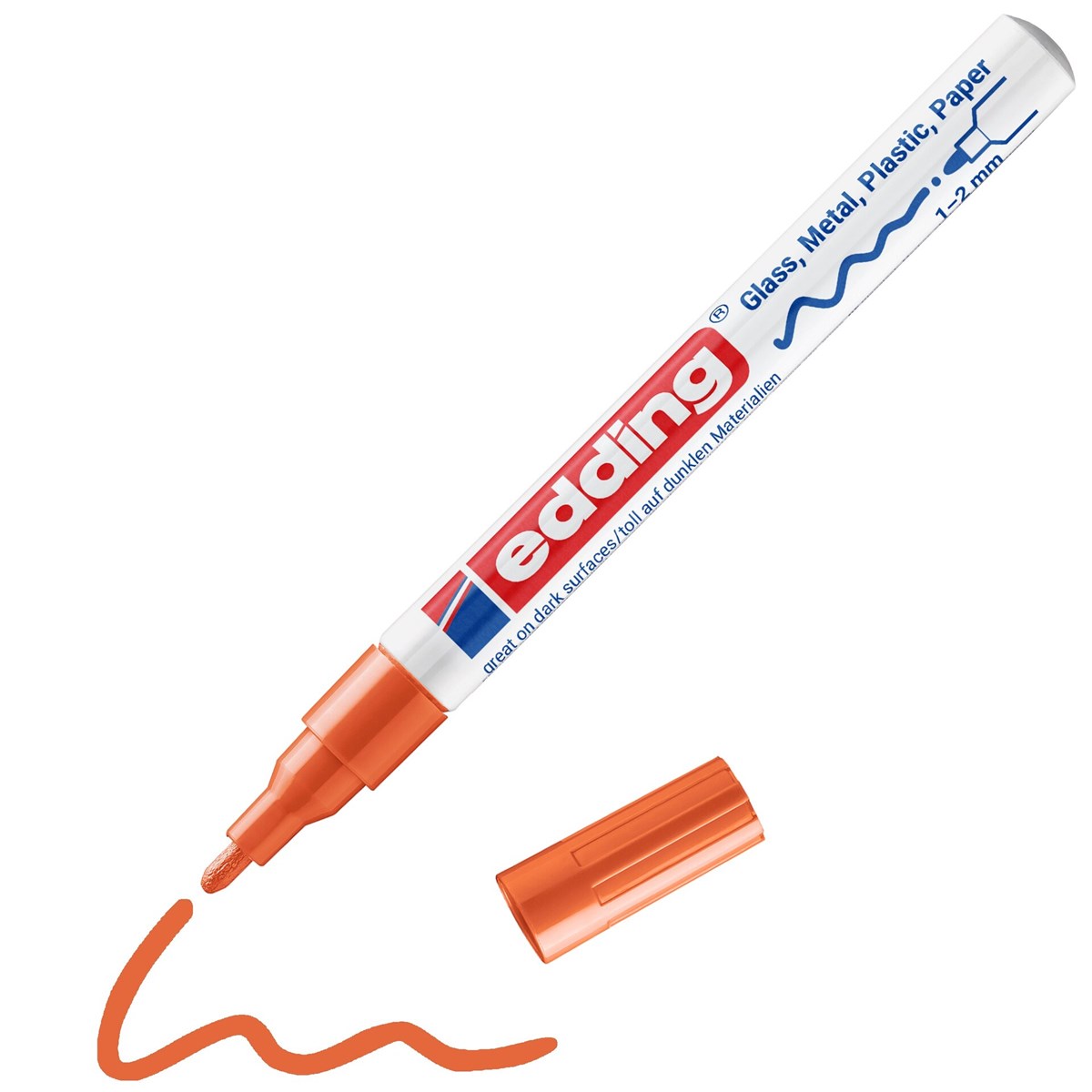 edding 751 creative Glanzlack-Marker orange, Rundspitze 1-2 mm (Art.-Nr.: 4-751-9-006)