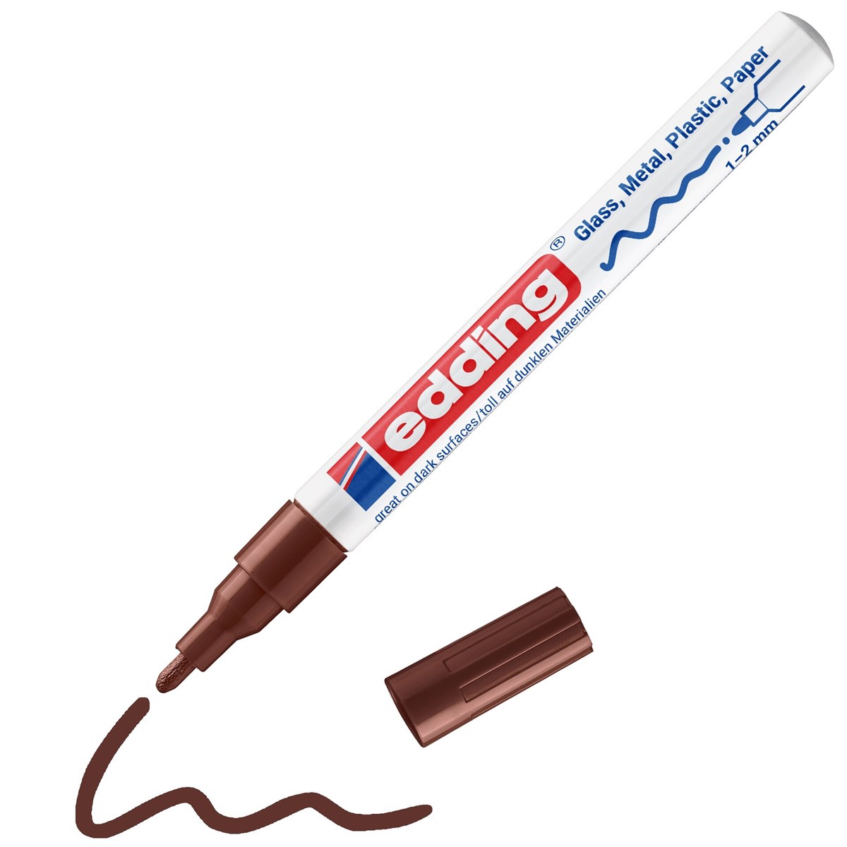edding 751 creative Glanzlack-Marker braun, Rundspitze 1-2 mm (Art.-Nr.: 4-751-9-007)