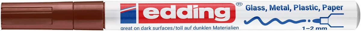 edding 751 creative Glanzlack-Marker braun, Rundspitze 1-2 mm (Art.-Nr.: 4-751-9-007)
