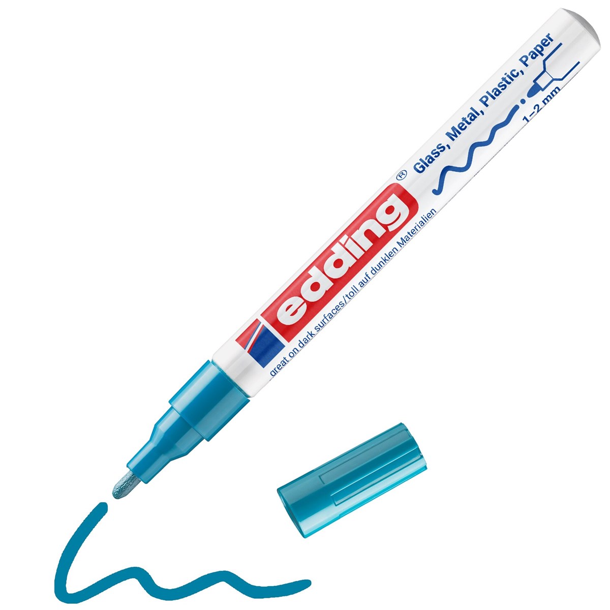 edding 751 creative Glanzlack-Marker hellblau, Rundspitze 1-2 mm (Art.-Nr.: 4-751-9-010)