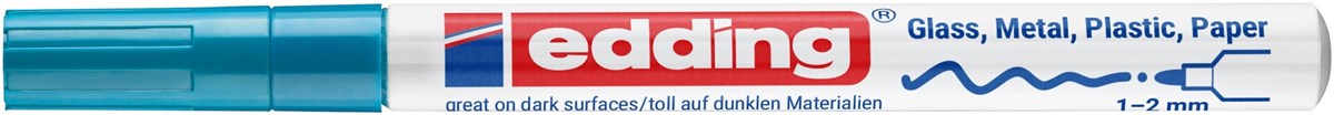 edding 751 creative Glanzlack-Marker hellblau, Rundspitze 1-2 mm (Art.-Nr.: 4-751-9-010)