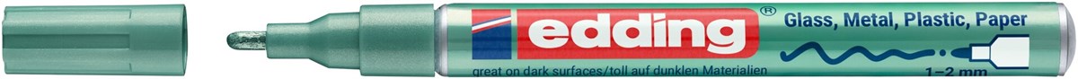 edding 751 creative Glanzlack-Marker grün-metallic, Rundspitze 1-2 mm (Art.-Nr.: 4-751-9-074)